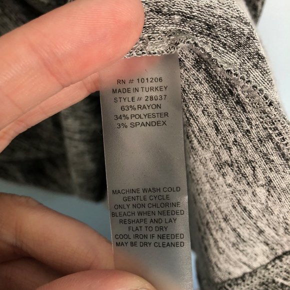 Soft Surroundings Gray Heathered 1/2 Sleeve Dress - Picture 3 of 4